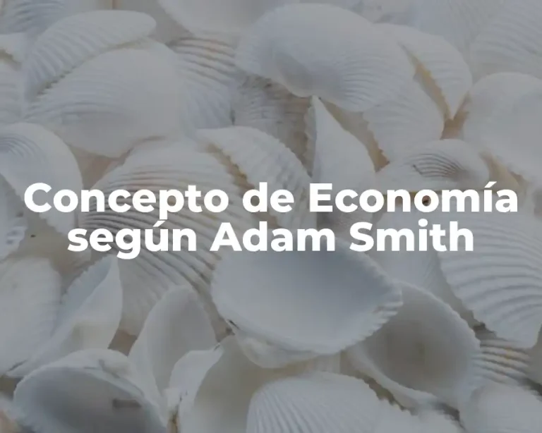 Concepto de Economía según Adam Smith