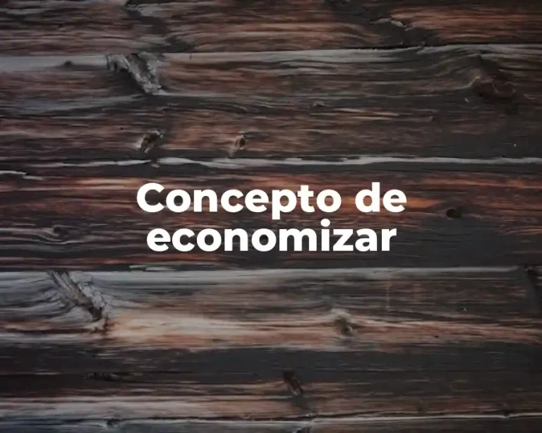 Concepto de economizar