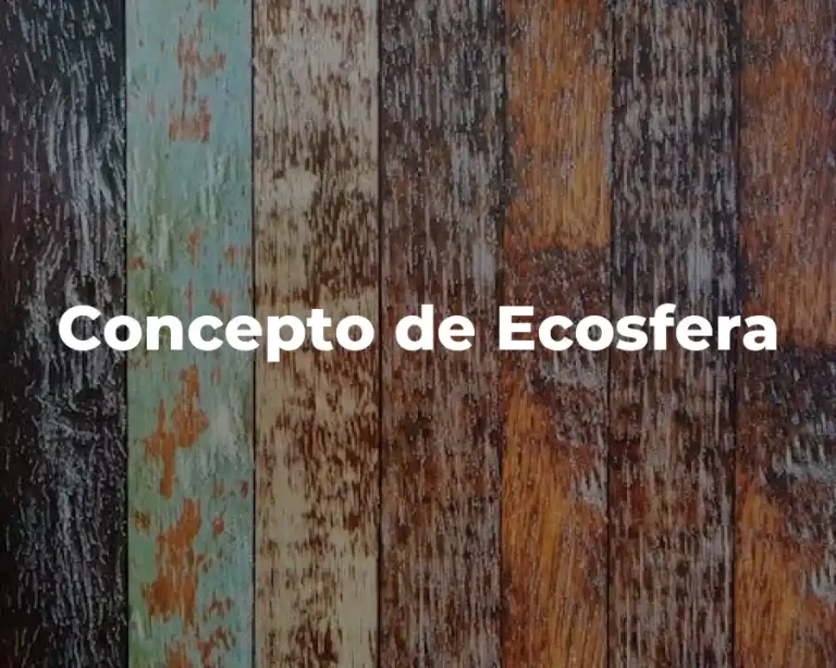 Concepto de Ecosfera