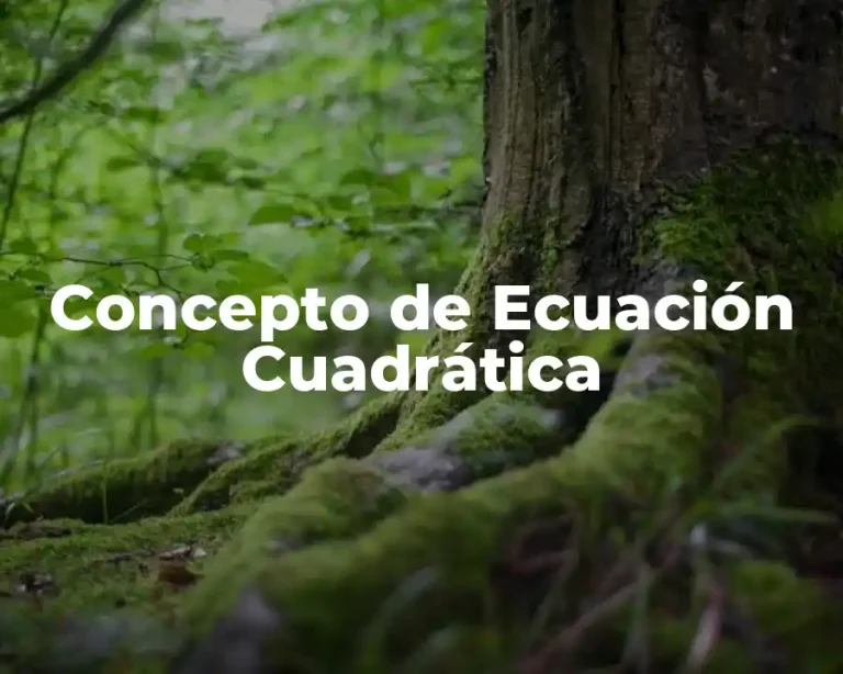 Concepto de Ecuación Cuadrática