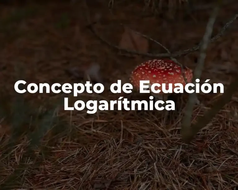 Concepto de Ecuación Logarítmica