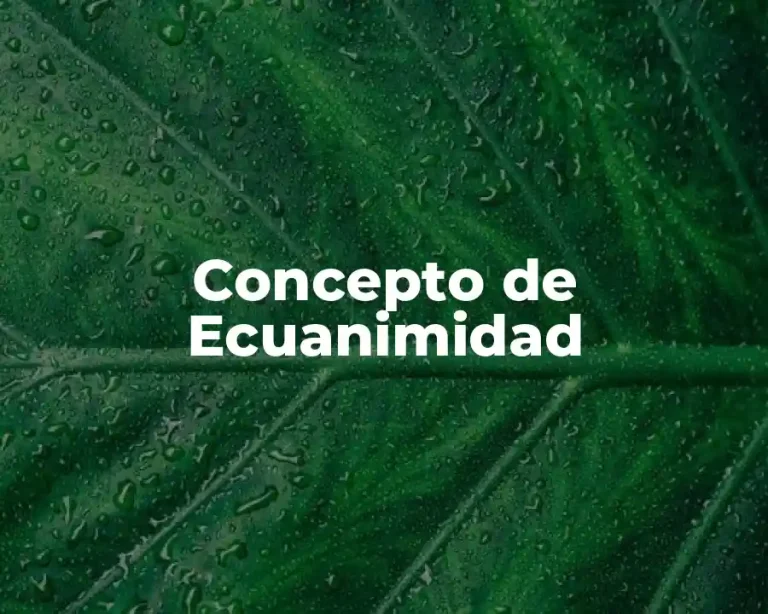 Concepto de Ecuanimidad