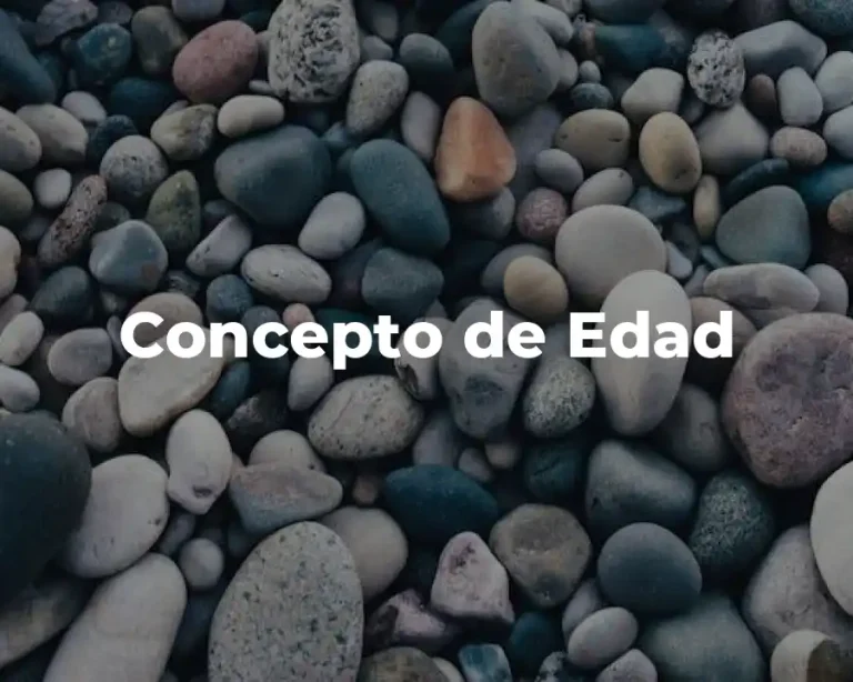 Concepto de Edad