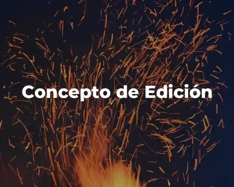 Concepto de Edición