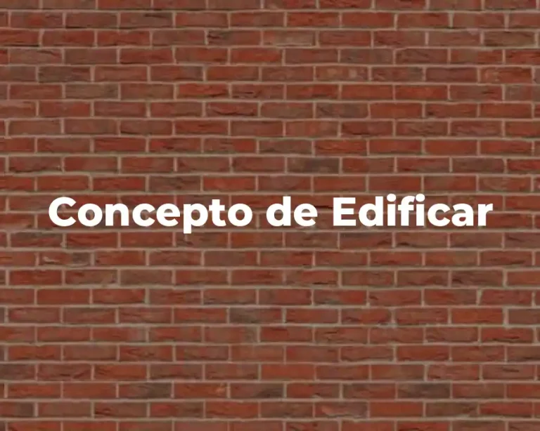 Concepto de Edificar