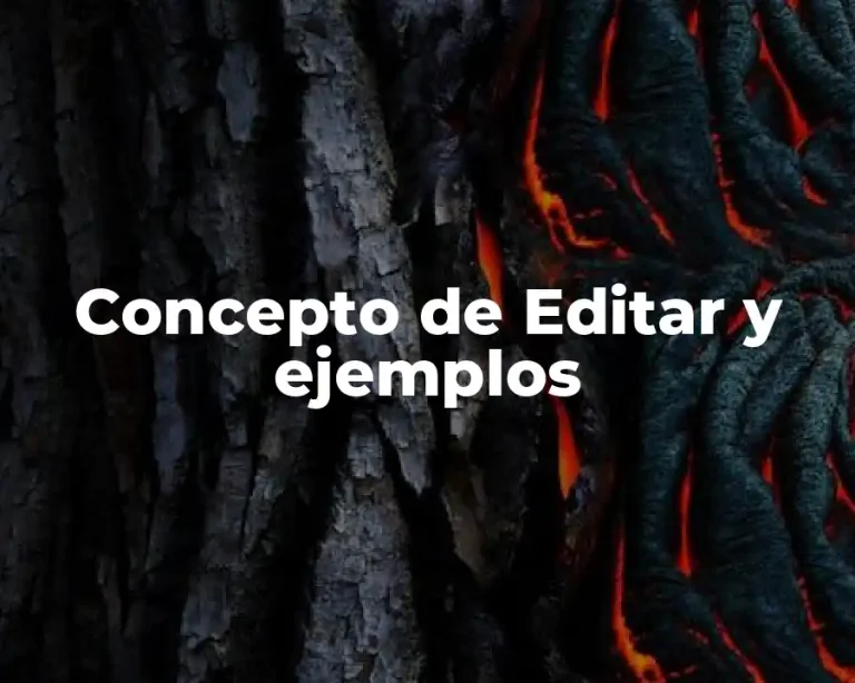 Concepto de Editar y ejemplos