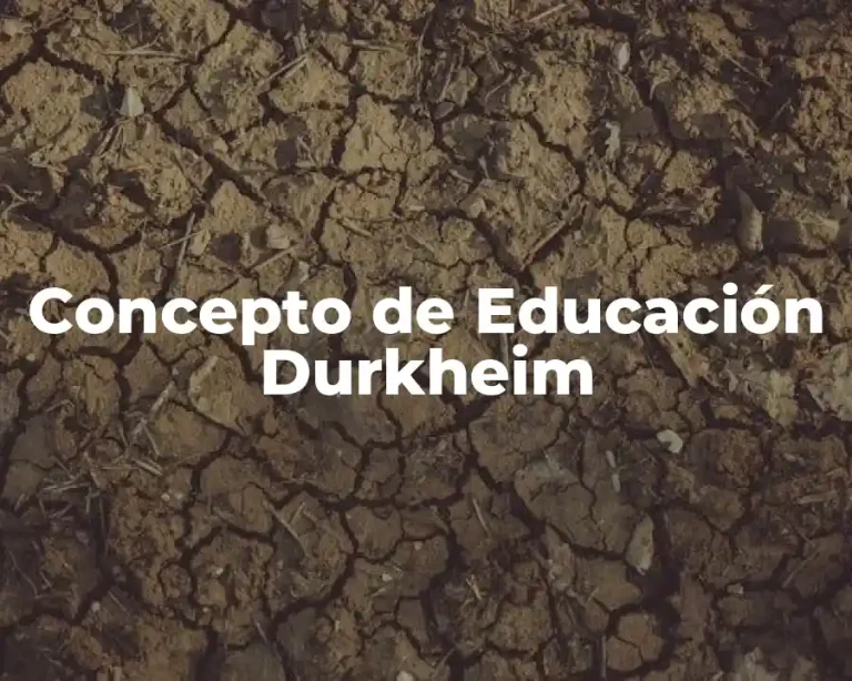 Concepto de Educación Durkheim