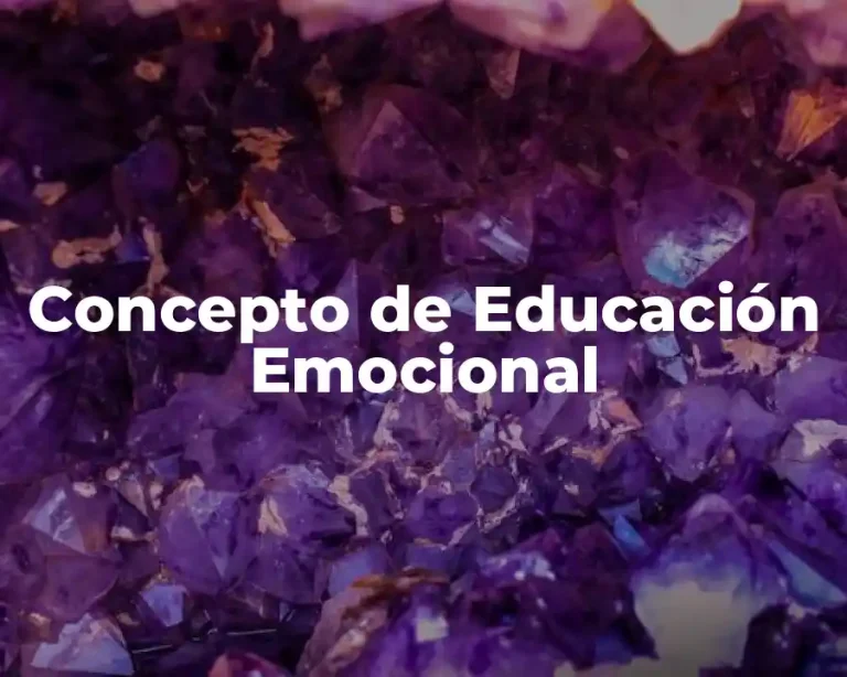 Concepto de Educación Emocional