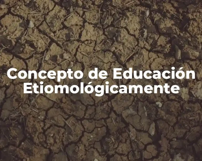 Concepto de Educación Etiomológicamente