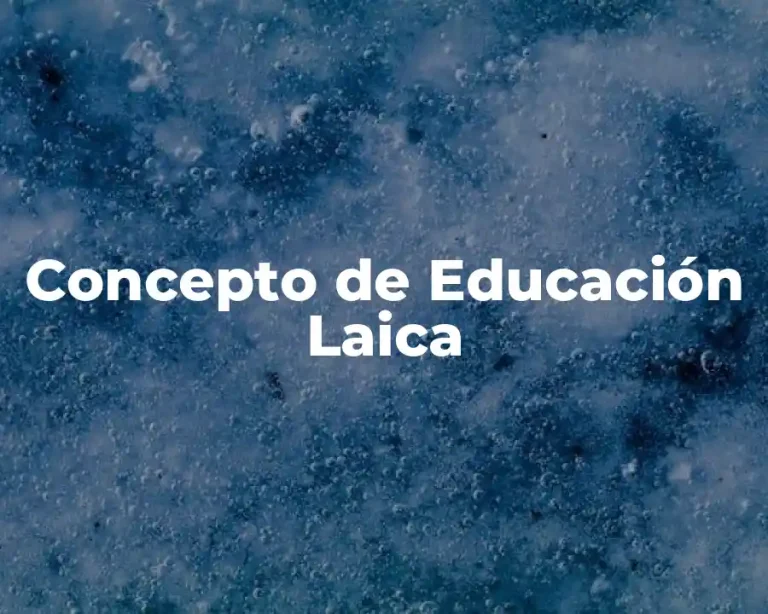 Concepto de Educación Laica