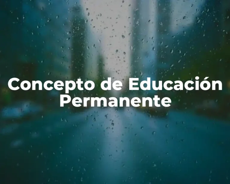 Concepto de Educación Permanente