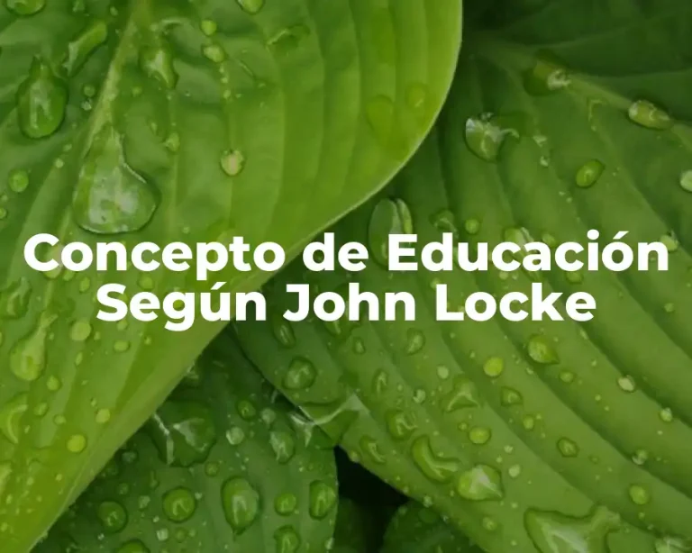 Concepto de Educación Según John Locke