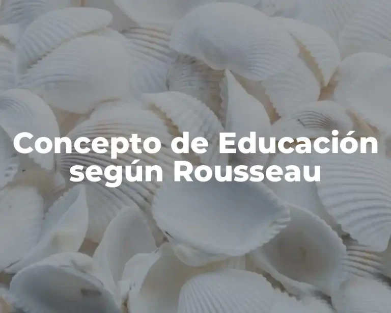 Concepto de Educación según Rousseau