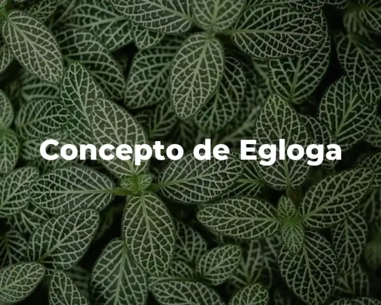 Concepto de Egloga