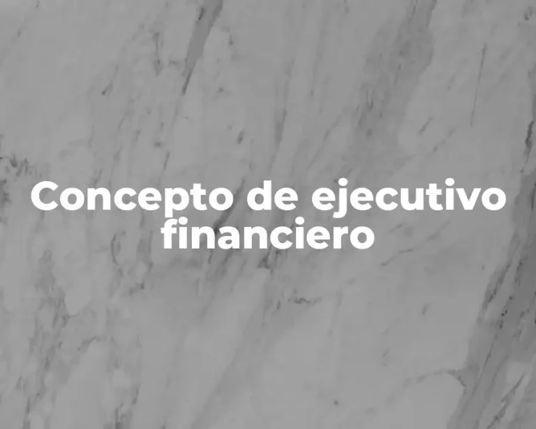 Concepto de ejecutivo financiero