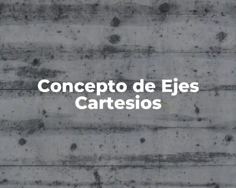 Concepto de Ejes Cartesios