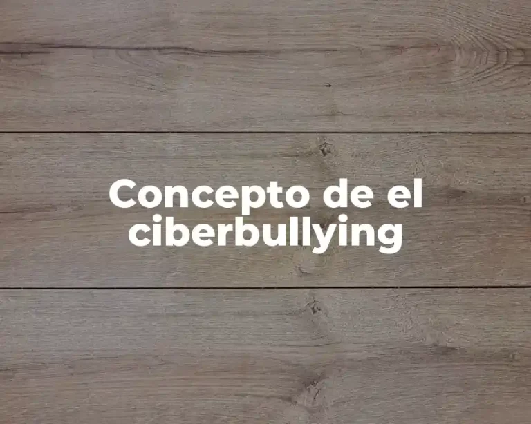 Concepto de el ciberbullying