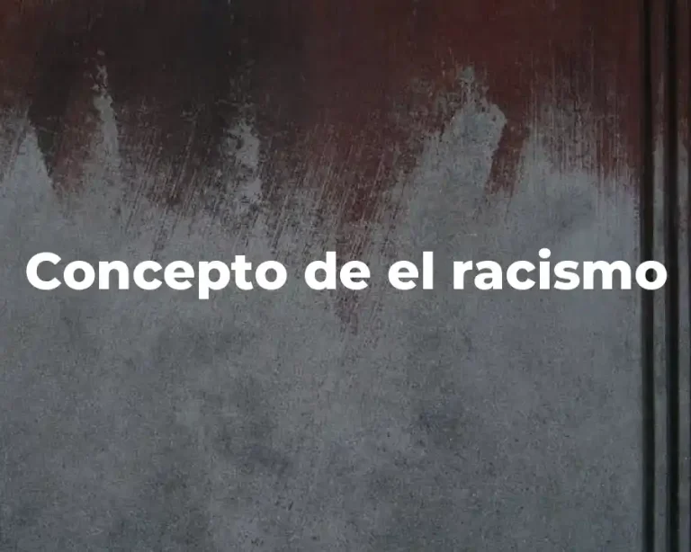 Concepto de el racismo