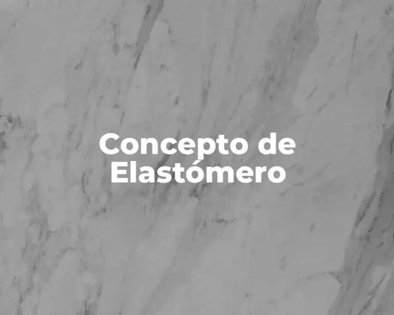 Concepto de Elastómero