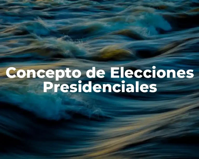 Concepto de Elecciones Presidenciales