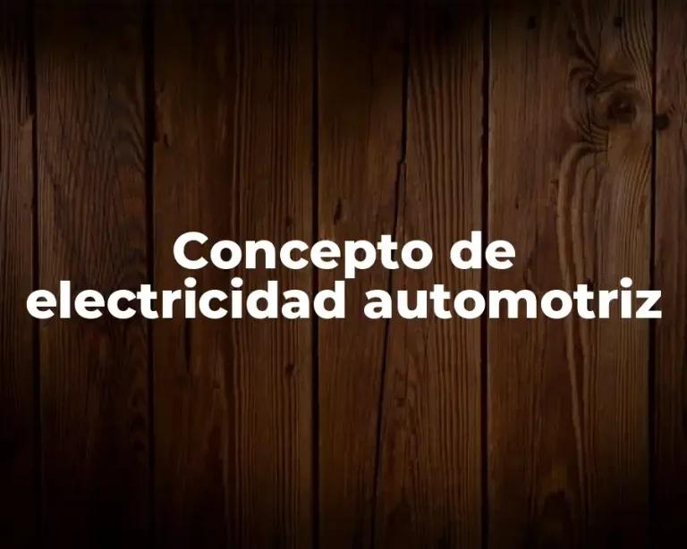 Concepto de electricidad automotriz