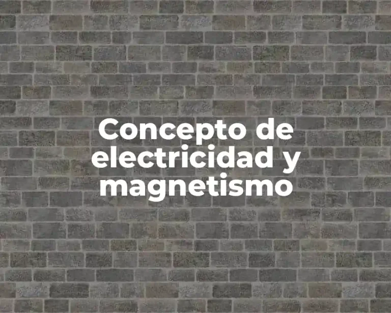 Concepto de electricidad y magnetismo
