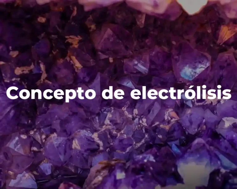 Concepto de electrólisis