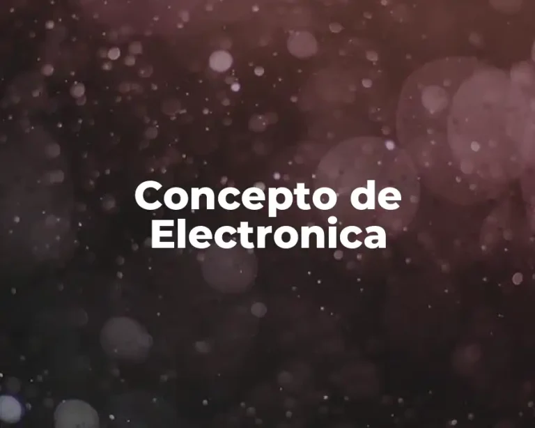 Concepto de Electronica
