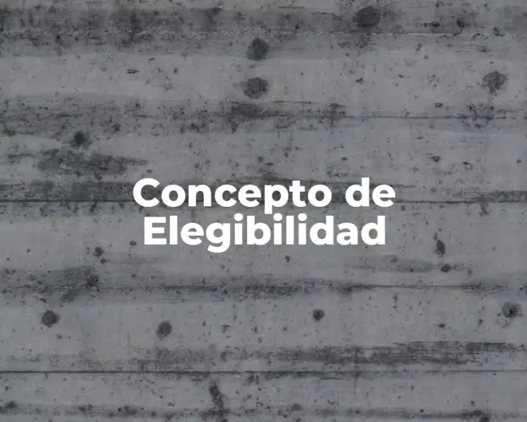 Concepto de Elegibilidad