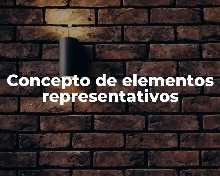 Concepto de elementos representativos
