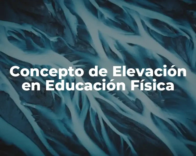 Concepto de Elevación en Educación Física