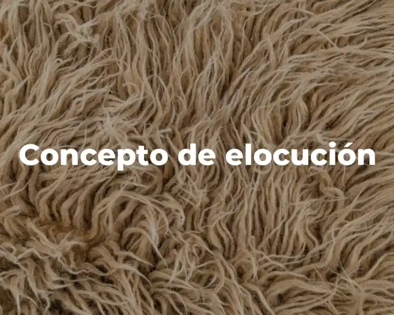 Concepto de elocución