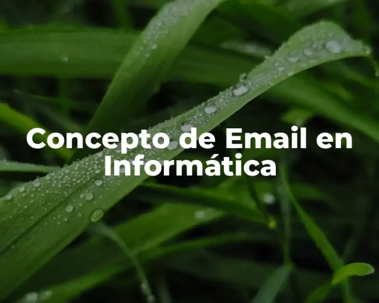 Concepto de Email en Informática