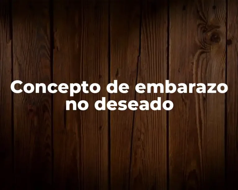 Concepto de embarazo no deseado