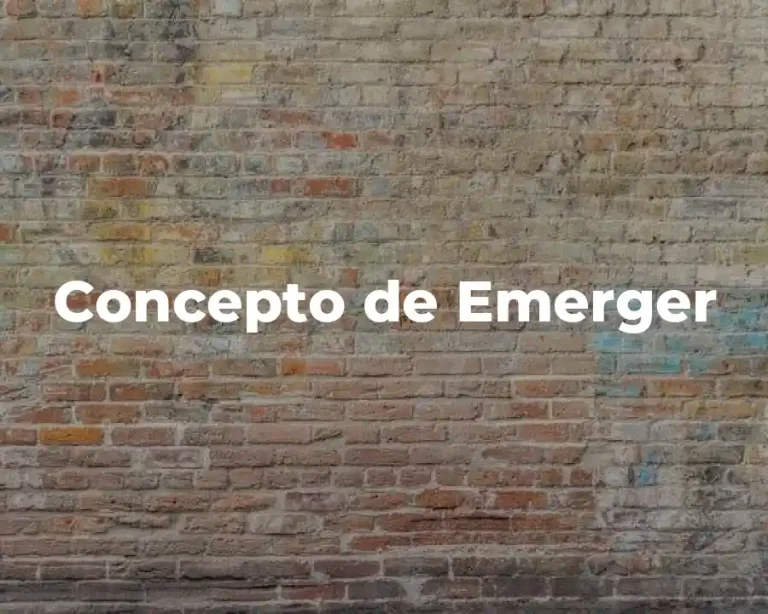 Concepto de Emerger