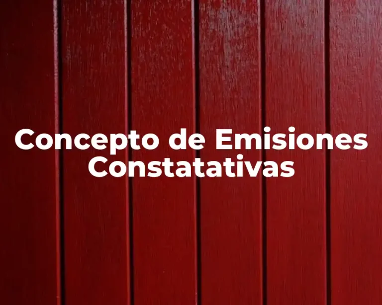 Concepto de Emisiones Constatativas
