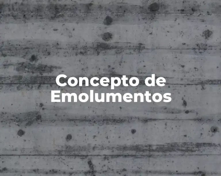 Concepto de Emolumentos