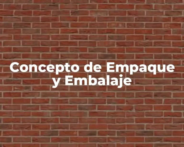 Concepto de Empaque y Embalaje