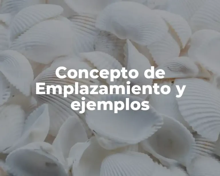 Concepto de Emplazamiento y ejemplos