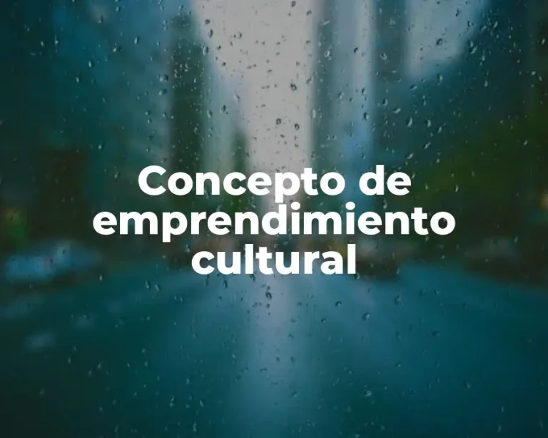 Concepto de emprendimiento cultural