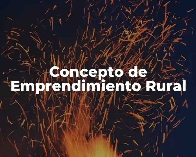 Concepto de Emprendimiento Rural