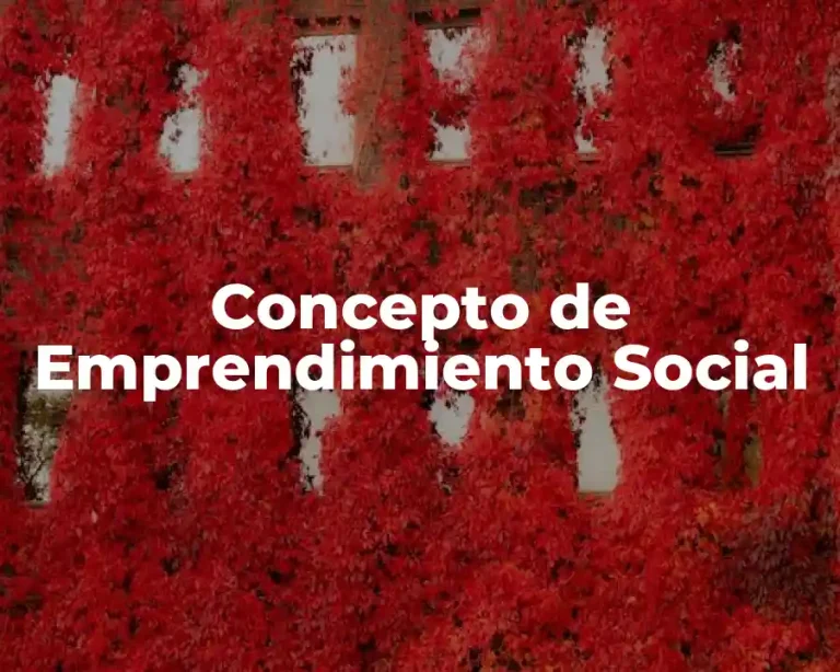 Concepto de Emprendimiento Social