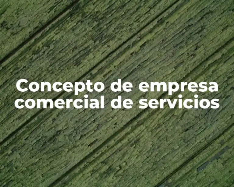 Concepto de empresa comercial de servicios