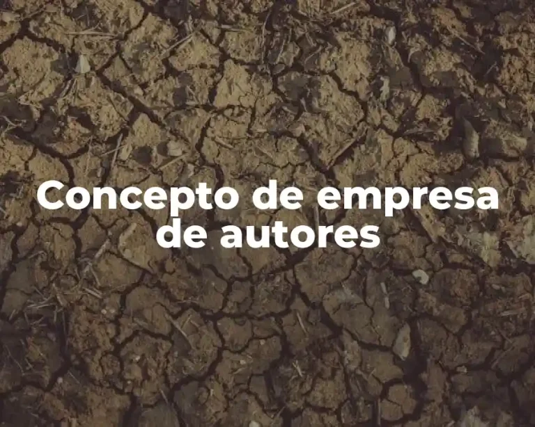 Concepto de empresa de autores