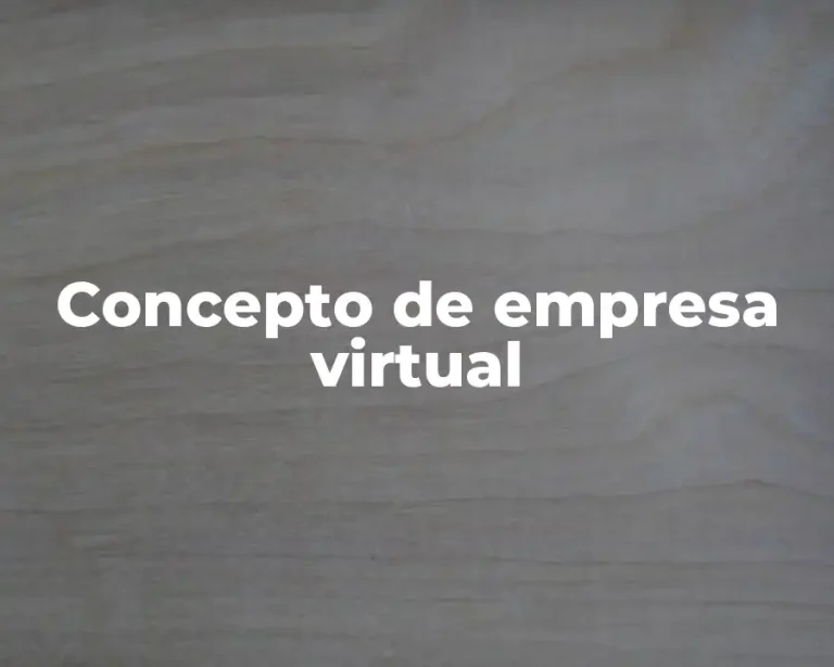 Concepto de empresa virtual