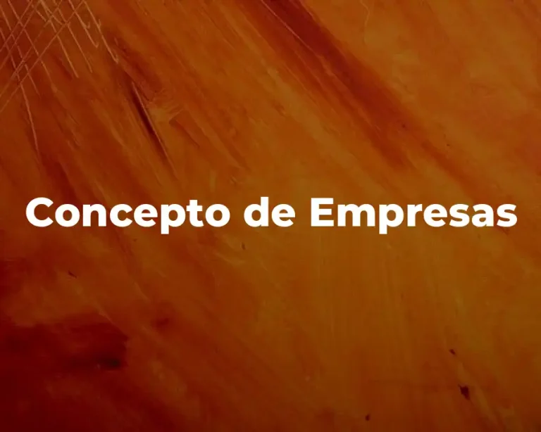 Concepto de Empresas