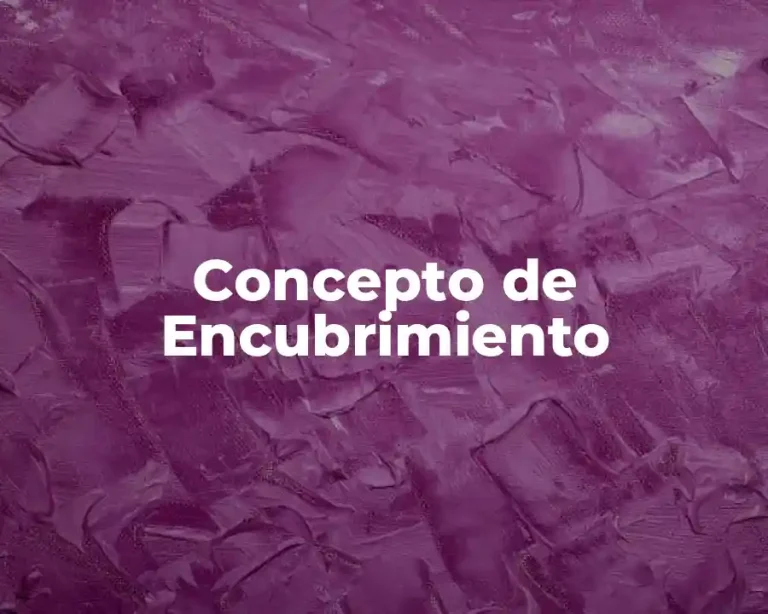 Concepto de Encubrimiento