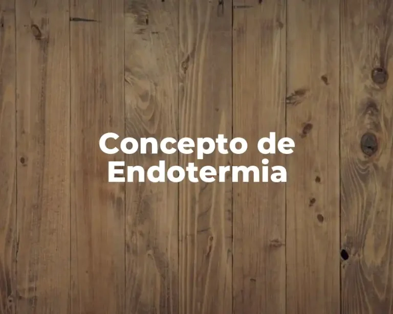 Concepto de Endotermia