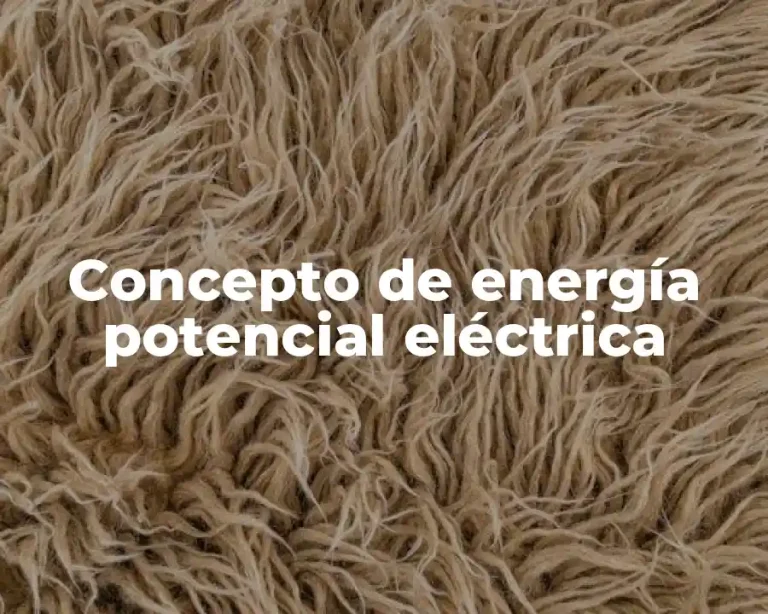 Concepto de energía potencial eléctrica