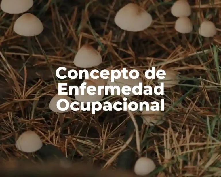 Concepto de Enfermedad Ocupacional
